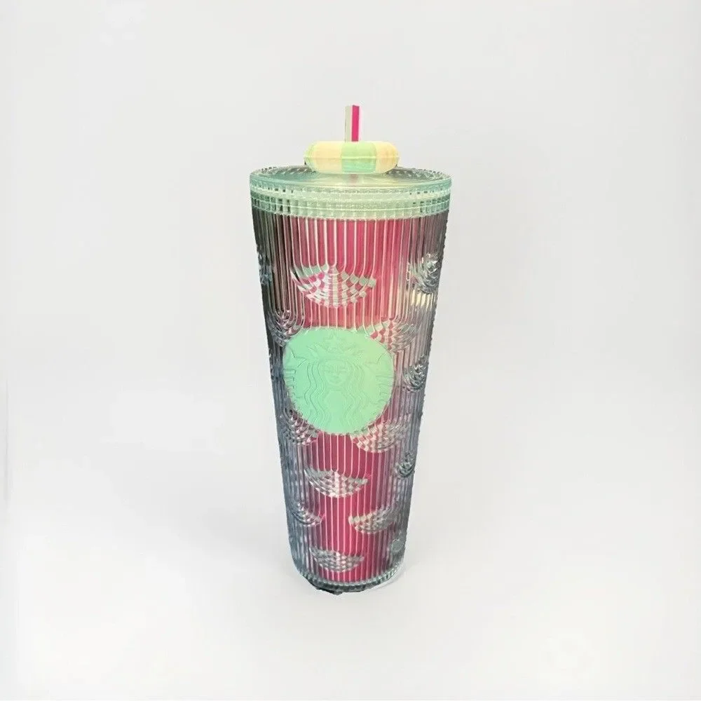 NWT Starbucks Shell Color Shifting Blue Pool Floaty Straw Topper Charm Tumbler